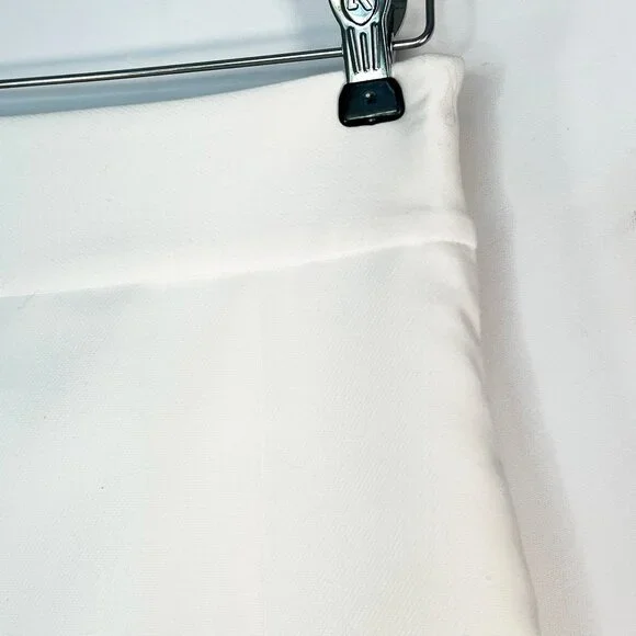 Zara High-waisted Slit Skort Wrap Shorts Oyster White NWT - Picture 3 of 10